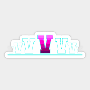 Letter V Sticker